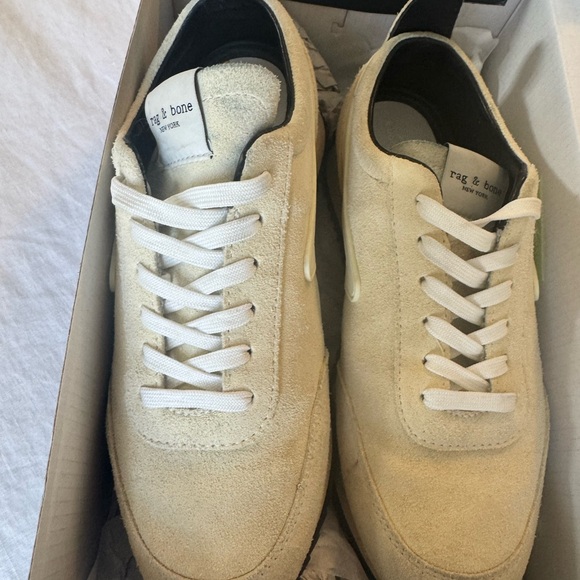 Rag & Bone Retro Runner in Antique White Suede - Picture 3 of 10